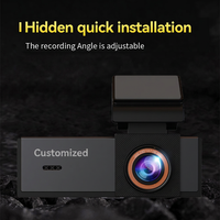 Caméra embarquée trois canaux UHD 2160P Modèle 7302 avec écran tactile, Wi-Fi, application sans fil, 12-24V, câble de 30 mètres, enregistrement vidéo et données pour tableau de bord