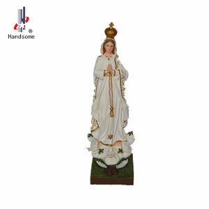 Figura de la Virgen de Fátima de 12 Pulgadas, Estilo Anime, Artesanía de Resina, Decoración Religiosa para el Hogar, Estatuas Católicas, Pinturas de Arte Animal - Product Image 2