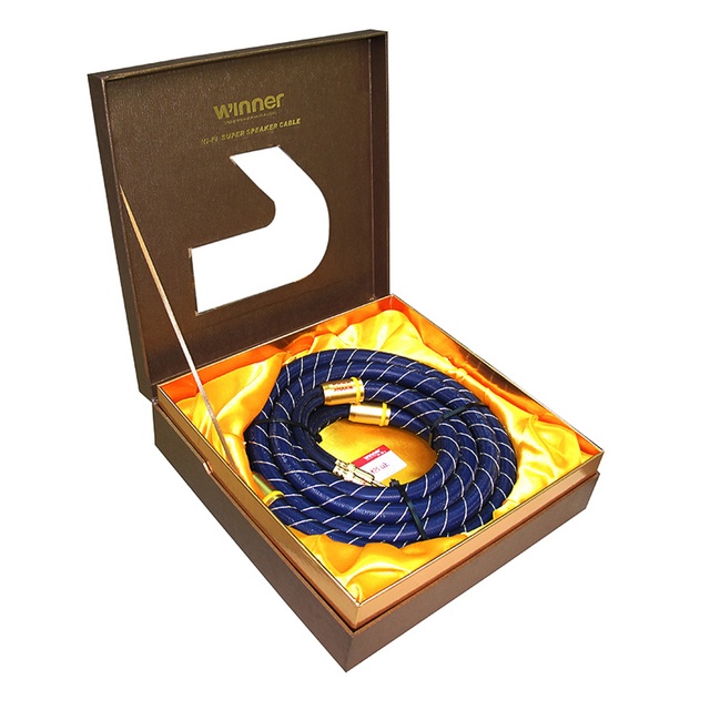 Tonewinner Hi-Fi Audio Speaker Cable a Pair Golden 6N OCC Cable Audiophile Speaker Cable