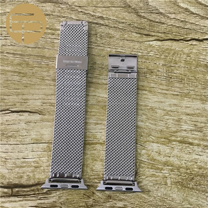 0,8mm alambre de 2.6mm-espesor logotipo personalizado de plata de malla de acero inoxidable correa de reloj <span class=keywords><strong>para</strong></span> <span class=keywords><strong>Apple</strong></span> <span class=keywords><strong>watch</strong></span> - Product Image 5