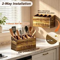 Étagère de rangement vintage multifonctionnelle en bois d'acacia, non pliable, pour salon - Grande, 4 compartiments, organiseur de bols et d'ustensiles