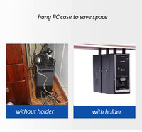 CP-03 universel support de boîtier PC sous le bureau mur côté ordinateur CPU support réglable Mainframe cintre boîte hôte support support support