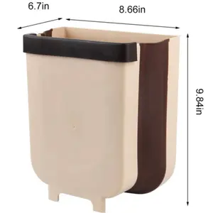 Contenedor de basura pequeño plegable para cajón de cocina, cubo de basura de pared, cubo de basura para dormitorio y coche