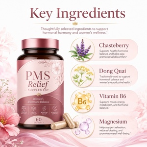Complément Naturel de Soutien Hormonal PMS pour Femmes : Vitamine B6, Gousses de Gattilier, Dong Quai – 60 Gélules pour l'Humeur, les Ballonnements et le Système Immunitaire - Product Image 4