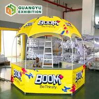 Carpa de Quiosco Redonda con Diseño de Logotipo Personalizado, Carpa Hexagonal Promocional para Eventos de Venta de Alimentos