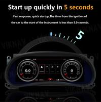 Compteur numérique de tableau de bord de voiture pour Jeep Wrangler 2011-2017 Écran tactile LCD Panneau d'instruments Cockpit virtuel Compteur de vitesse