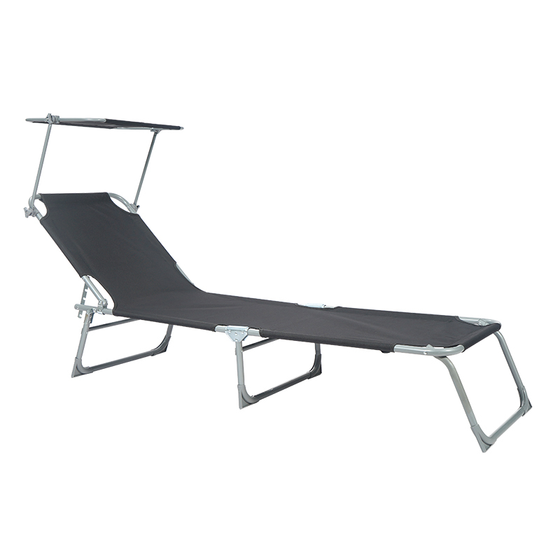 Adjustable Mesh Metal Rocking Camping Sunbed