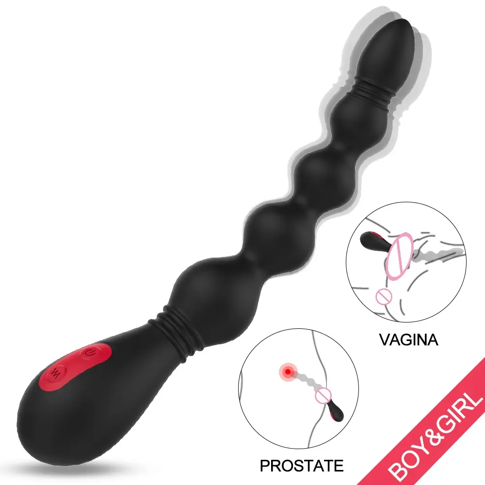 Lectric-vibrador anal de silicona con control remoto para hombre y mujer, juguete sexual con cuentas rellenas para glúteos