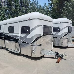 Remorque pour 3 chevaux certifiée ADR, style luxueux, construction en acier Q235B, pneus en caoutchouc solide, 4-6 places - Product Image 5