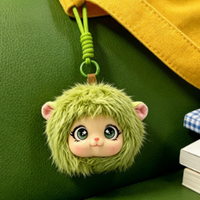 Porte-clés intelligent IA en peluche, gadget IA tendance pour la décoration, breloque élégante pour sacs unisexes, compagnon interactif en polyester 15 cm