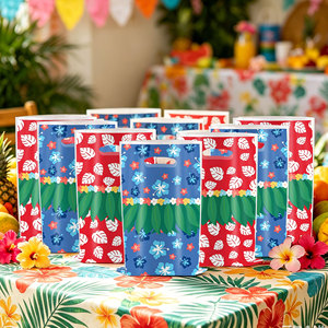 Bolsas de Regalo para Fiesta Hawaiana, Bolsas para Dulces con Estampado de Flores, Bolsitas para Regalos y Bocadillos para Niños, Cumpleaños, Baby Shower, Eventos Festivos - Product Image 6