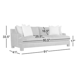 Divano a Tre Posti in Tessuto di Alta Qualità 2026 con Design Quadrato per Appartamenti e Camere da Letto, Stile Lusso Leggero - Product Image 5