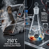 Étiquette de blanchisserie PPS 15 mm, bouton rigide NFC NTAG213, résistante à la chaleur 250°C, RFID lavable pour vêtements de travail, nettoyage à sec, salle blanche