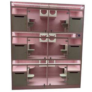 Lüks 3-Layer kedi Villa özelleştirilebilir ahşap kedi kafes sıcak satmak ev mobilyası ile zarif iç Pet House - Product Image 1