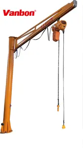 Vanbon-grúa de brazo jib de 500kg, 1ton, 2ton, fabricación de grúa y elevador
