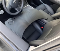 Tablette de voiture Tesla Model 3 Y en bois composite/PC, plateau pliable pour ordinateur portable, accessoires intérieurs pour console centrale et volant