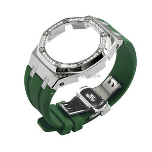 EN VENTE Luxury Gen. 5 Mod Kit pour boîtier en métal avec lunette en diamant et bracelet en caoutchouc pour GM-2100 GA-2100 <span class=keywords><strong>GMA</strong></span>-<span class=keywords><strong>S2100</strong></span> - Product Image 3