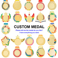 Médailles et récompenses sportives en métal plaqué or, style imitation antique, avec logo personnalisé, pour cadeaux promotionnels (vente en gros)