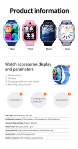 2026 Y86 Kids Sim Card 4G Smart Watch 1+16GB 1.83inch HD Camera Video Call 800mAh Waterproof Relojes Android Children <strong>Smartwatch</strong> - Product Image 3