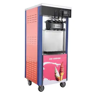 Wholesale Automatic Stainless Steel Commercial Ice Cream Maker 3 Flavor Soft Serve Ice Cream Machine
