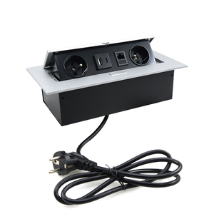 Bureau USB A + C chargeur RJ45 CAT6 CAT6A prise multifonction cachée 2AC prise de bureau <span class=keywords><strong>pop</strong></span>-up française - Product Image 1
