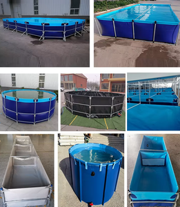 Réservoir d'aquaculture industriel doublé <span class=keywords><strong>de</strong></span> PVC avec cadre en acier galvanisé-Système <span class=keywords><strong>de</strong></span> pisciculture et <span class=keywords><strong>de</strong></span> récolte des eaux <span class=keywords><strong>de</strong></span> <span class=keywords><strong>pluie</strong></span> - Product Image 5