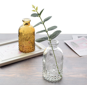 220ml Transparent / Rose Rouge Vert Ciel Bleu/Brun <span class=keywords><strong>Vintage</strong></span> Sculpté Huile Essentielle Aromathérapie Bouteille En Verre avec Bouchon - Product Image 3