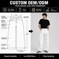 Jeans en denim japonais à coupe bootcut pour hommes, 14 oz, 100% coton, vintage, effet usé, logo personnalisé OEM