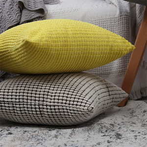 20x20 Inch Decorative <strong>Euro</strong> <strong>Pillow</strong> Covers Corn Striped, Soft Corduroy Cushion Case/Home Decor for Couch - Product Image 5