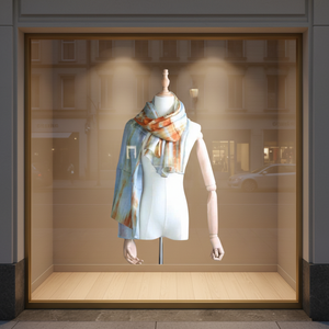 Bufanda de Lino y Seda Sai Gon, Diseño Jacquard de Lujo, Multifuncional, Cálida para Invierno, con Estampado, 70x180cm, para Mujer, Exportación - Product Image 2