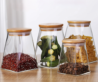 Pot en verre transparent en gros pour la conservation des aliments domestiques en cuisine, hermétique, anti-fuite, écologique, compatible congélateur