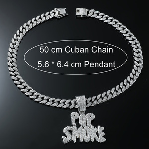 Collar con colgante de letras Hiphop exageradas, diseño popular personalizado, de aleación para hombre, joyería de moda, gran éxito de ventas 2026 - Product Image 5