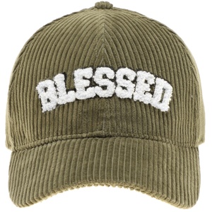 Casquette de baseball sportive à 5 panneaux pour homme, brodée, 100% coton, en velours côtelé, avec patch 3D en chenille, réglable, à pois - Product Image 6