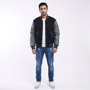 Custom Made Winter 100% Cotton Regular Satin College Varsity Jacket High Street Style Letterman Baseball Coat - Product Image 1