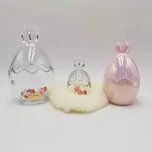 2oz 5oz 13oz Small Empty Wide Mouth Easter Egg Shaped Glass Candle Jar