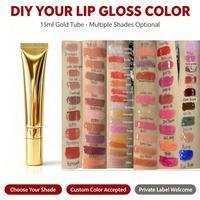 Gloss à lèvres populaire avec applicateur métallique, logo personnalisé, sans cruauté, brillant et scintillant, choisissez vos propres couleurs