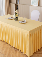 Table de conférence rectangulaire moderne jupe nappe imprimée anti-poussière maison Banquet mariage Table de Banquet rectangulaire à volants
