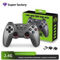 029 Single Gamepad Nirkabel 2.4G dengan Receiver Mendukung Konsol Game Android PC (Dukungan Multi-Bahasa) Buatan Cina