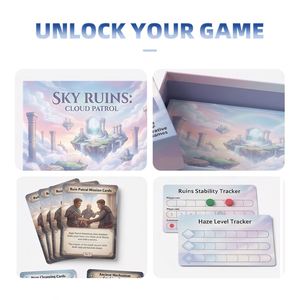 Jeu de société de fantasy européen Epic Quest Lore-Rich, style livre, pliable, en similicuir texturé avec revêtement aqueux - Product Image 3