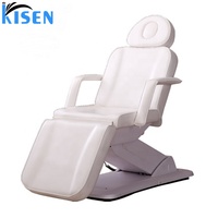 KISEN - Camilla de Masaje de Cuero de Lujo Moderna para Salón de Belleza, Eléctrica, Ajustable, Plegable, Portátil, con 2 Motores, para Hotel, Escuela, Sala de Estar