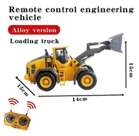 Juguete de Control Remoto de Aleación 9CH, Bulldozer RC con Sonido, Luces LED, Batería, Cargador de Ruedas Multidireccional YIGONG BC1057
