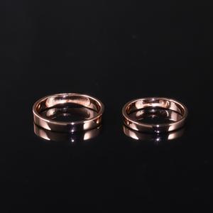 영원히 새겨진 Abiding 성격 LOVER LOVER 로즈 골드 도금 실험실 생성 다이아몬드 커플 밴드 반지 이름 조각 커플 링 - Product Image 3