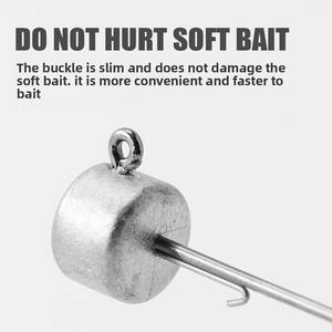 Hameçons <span class=keywords><strong>de</strong></span> <span class=keywords><strong>pêche</strong></span> 4X Strong en acier au carbone, à tête champignon barbelée à 90 degrés, avec porte-appât, pour jig, leurres, <span class=keywords><strong>pêche</strong></span> au bar, eau salée et Ned Rig - Product Image 4