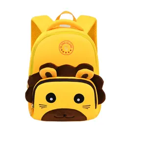 Printed logo 2022 school bags outdoor canvas kids zoo animal backpack boyschild resistant