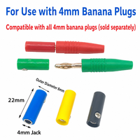Connecteur femelle jack banane 1P en laiton nickelé 4 mm, borne à vis, 32A 12V, pour connexions de câbles haute tension