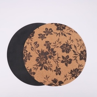 Set de napperons en liège écologique à motif imprimé OEM Décoration de table en bois par sublimation étanche pour enfants Classique pour tables à manger