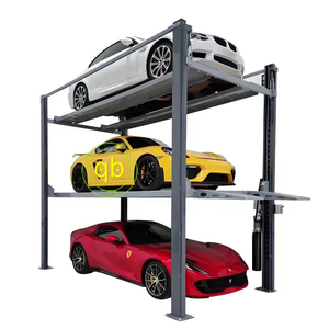 Elevador Hidráulico de 4 Postes y 3 Niveles para Autos, Entrega Rápida, Fácil de Usar, Gato Hidráulico para Garaje, Elevador de Autos en Oferta, Equipo de Estacionamiento - Product Image 4