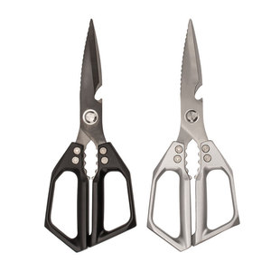 <b>Kitchen</b> <b>Scissors</b> Stainless Steel Heavy Duty For Cutting Chicken Bones And Gutting Fish Professional Aluminum Handle - Product Image 1