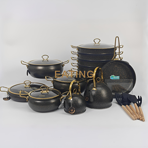 Juego <span class=keywords><strong>de</strong></span> utensilios <span class=keywords><strong>de</strong></span> cocina <span class=keywords><strong>de</strong></span> 24 piezas estilo turco, antiadherente, <span class=keywords><strong>de</strong></span> aluminio, con revestimiento <span class=keywords><strong>de</strong></span> piedra médica, que incluye sartén, <span class=keywords><strong>olla</strong></span> para sopa y cacerola para leche, para el hogar - Product Image 4