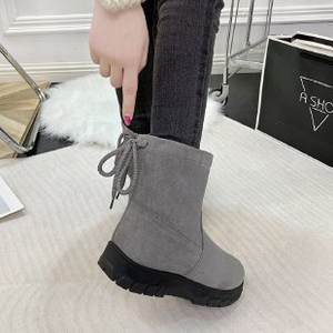 Classique haute qualité <span class=keywords><strong>2023</strong></span> grandes chaussures pour femmes mode nouvelles femmes hiver chaud chaussures mi Tube bottes à la mode femmes grosses bottes - Product Image 6